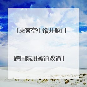 乘客空中欲开舱门 跨国航班被迫改道