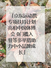 京东运动携专项扶持计划亮相中国体博会 0门槛入驻等多举措助力中小品牌成长