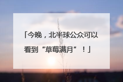 今晚，北半球公众可以看到“草莓满月”！