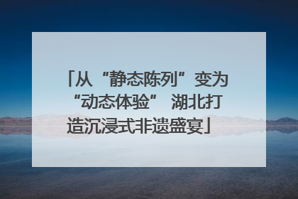 从“静态陈列”变为“动态体验” 湖北打造沉浸式非遗盛宴