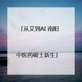 从艾到AI 南阳中医药破土新生