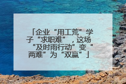企业“用工荒”学子“求职难”，这场“及时雨行动”变“两难”为“双赢”