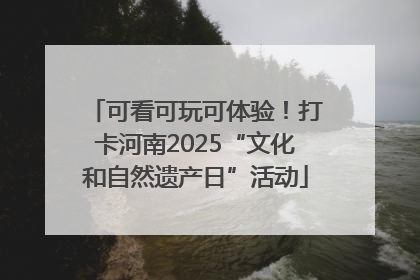 可看可玩可体验！打卡河南2025“文化和自然遗产日”活动