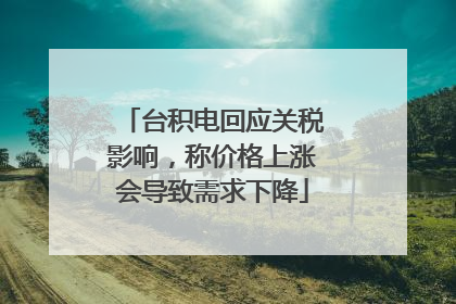 台积电回应关税影响，称价格上涨会导致需求下降
