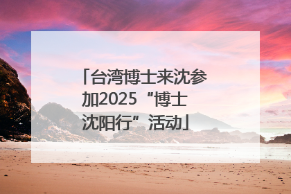 台湾博士来沈参加2025“博士沈阳行”活动