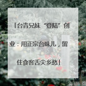 台青兄妹“登陆”创业：用正宗台味儿，留住食客舌尖乡愁