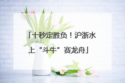 十秒定胜负！沪浙水上“斗牛”赛龙舟