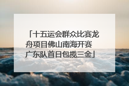 十五运会群众比赛龙舟项目佛山南海开赛 广东队首日包揽三金