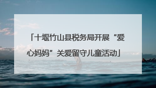 十堰竹山县税务局开展“爱心妈妈”关爱留守儿童活动