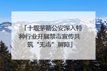 十堰茅箭公安深入特种行业开展禁毒宣传共筑“无毒”屏障