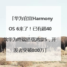 华为官宣HarmonyOS 6来了！已有超40款华为终端搭载鸿蒙5，开发者突破800万