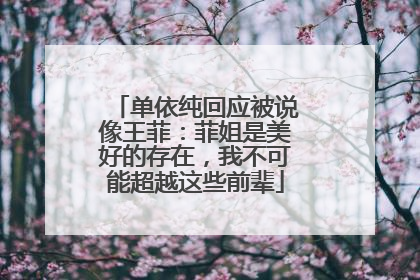 单依纯回应被说像王菲：菲姐是美好的存在，我不可能超越这些前辈