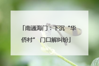 南通海门：下沉“华侨村” 门口解纠纷