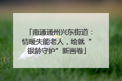 南通通州兴东街道：情暖失能老人，绘就“银龄守护”新画卷