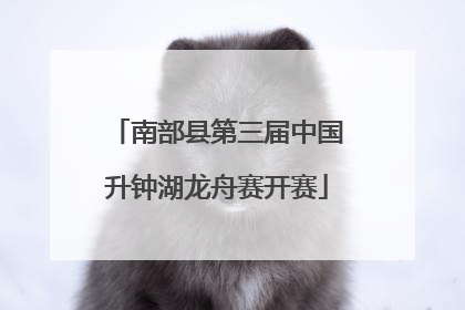 南部县第三届中国升钟湖龙舟赛开赛