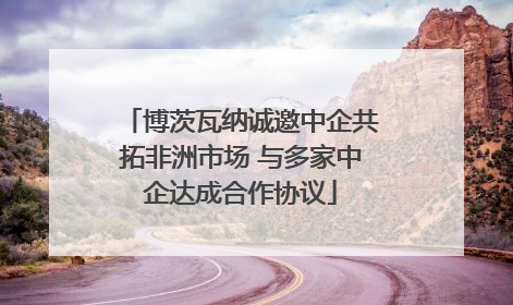 博茨瓦纳诚邀中企共拓非洲市场 与多家中企达成合作协议