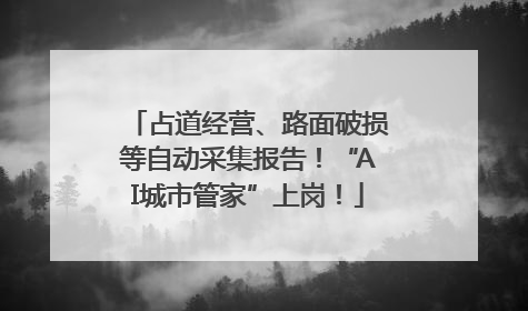 占道经营、路面破损等自动采集报告！“AI城市管家”上岗！