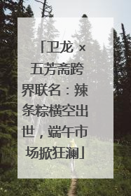 卫龙 × 五芳斋跨界联名：辣条粽横空出世，端午市场掀狂澜