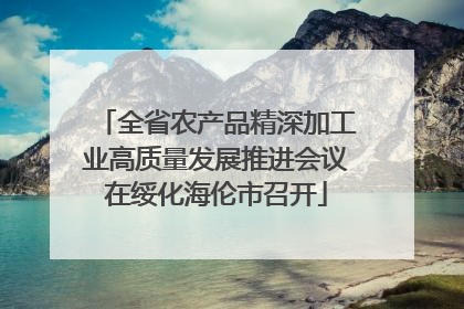 全省农产品精深加工业高质量发展推进会议在绥化海伦市召开