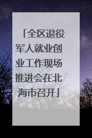 全区退役军人就业创业工作现场推进会在北海市召开