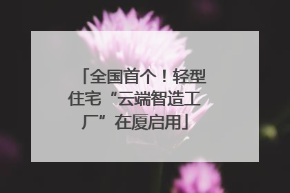 全国首个！轻型住宅“云端智造工厂”在厦启用