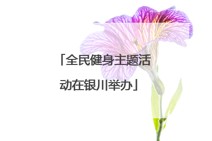 全民健身主题活动在银川举办