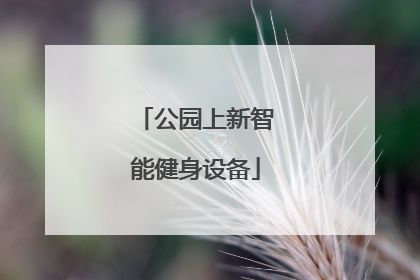 公园上新智能健身设备