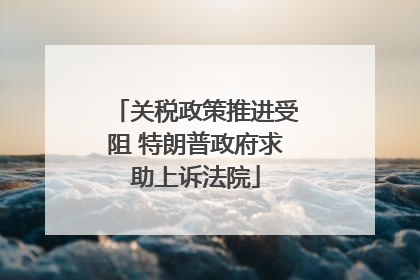 关税政策推进受阻 特朗普政府求助上诉法院