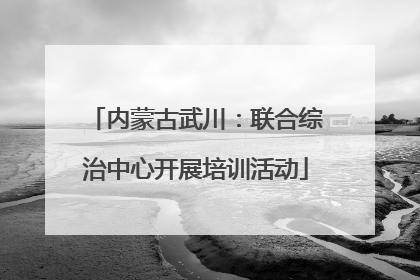 内蒙古武川：联合综治中心开展培训活动