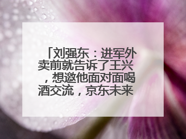 刘强东：进军外卖前就告诉了王兴，想邀他面对面喝酒交流，京东未来会打造一种与美团不同的商业模式