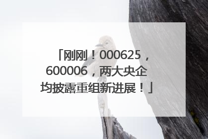 刚刚！000625，600006，两大央企均披露重组新进展！