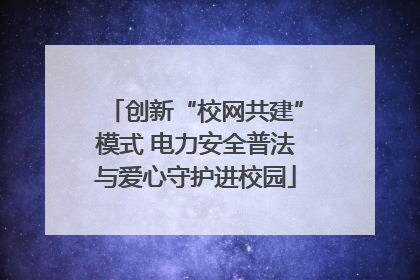 创新“校网共建”模式 电力安全普法与爱心守护进校园