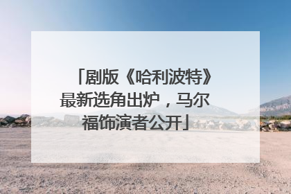 剧版《哈利波特》最新选角出炉，马尔福饰演者公开