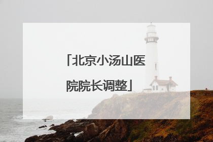 北京小汤山医院院长调整