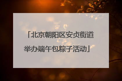 北京朝阳区安贞街道举办端午包粽子活动