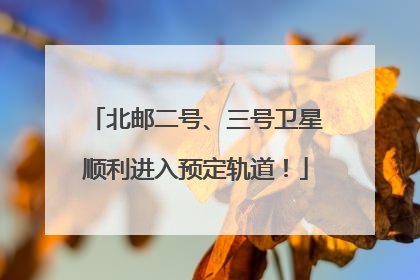 北邮二号、三号卫星顺利进入预定轨道！