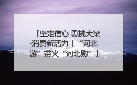 坚定信心 勇挑大梁·消费新活力丨“河北游”带火“河北购”