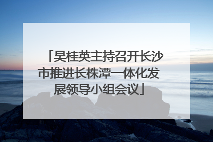 吴桂英主持召开长沙市推进长株潭一体化发展领导小组会议
