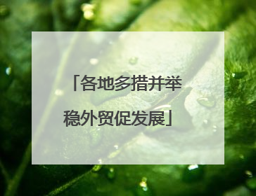 各地多措并举稳外贸促发展