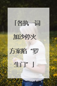 各执一词 加沙停火方案陷“罗生门”