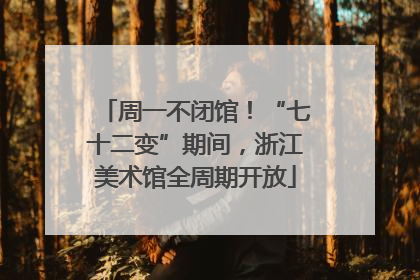 周一不闭馆！“七十二变”期间，浙江美术馆全周期开放