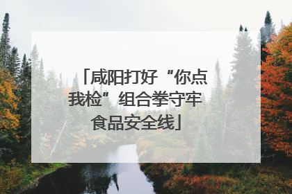 咸阳打好“你点我检”组合拳守牢食品安全线