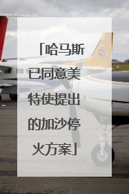 哈马斯已同意美特使提出的加沙停火方案