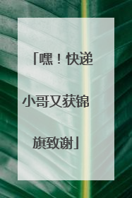 嘿！快递小哥又获锦旗致谢