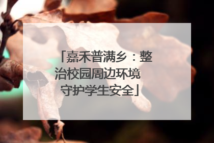 嘉禾普满乡：整治校园周边环境 守护学生安全
