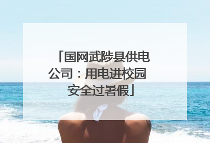 国网武陟县供电公司：用电进校园  安全过暑假