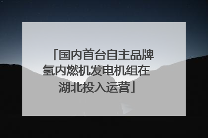 国内首台自主品牌氢内燃机发电机组在湖北投入运营