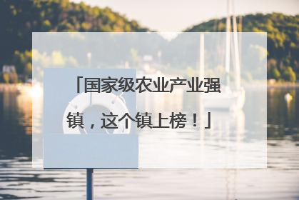 国家级农业产业强镇，这个镇上榜！