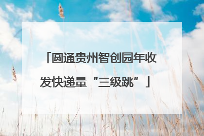 圆通贵州智创园年收发快递量“三级跳”