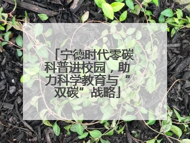 宁德时代零碳科普进校园，助力科学教育与“双碳”战略